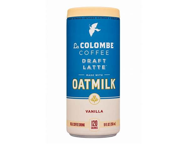 Draft latte made with oatmilk food facts