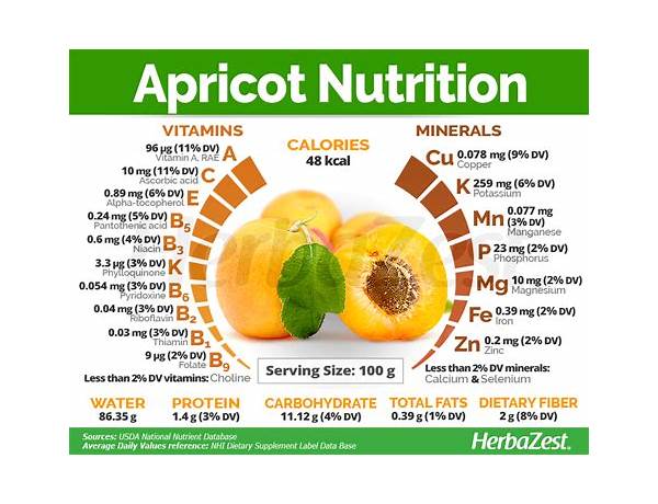 Dried apricots food facts