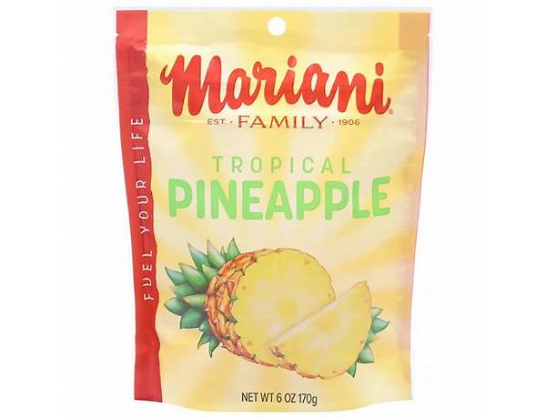 Dried tropical pineapple food facts