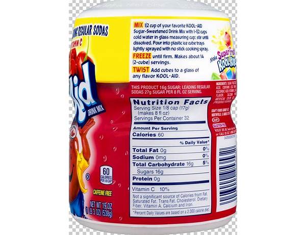 Drink mix food facts