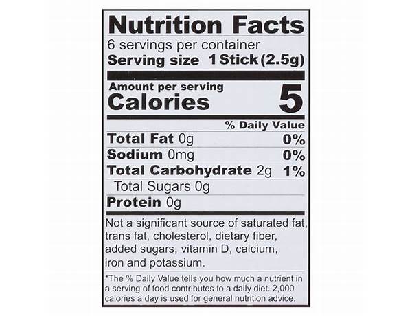 Drink mix nutrition facts