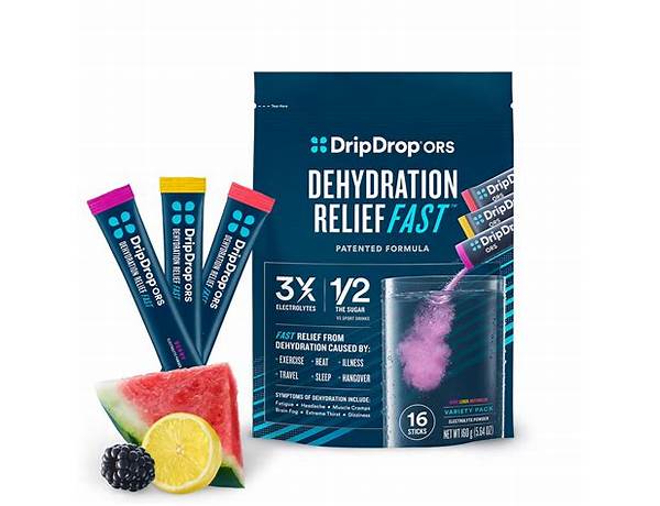 Drip drop dehydration relief food facts