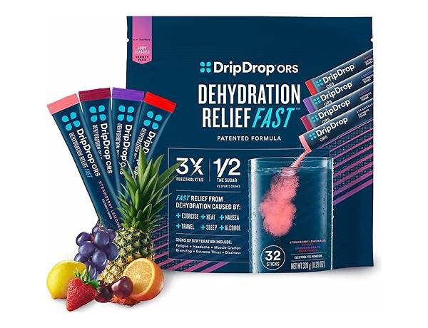 Drip drop dehydration relief nutrition facts
