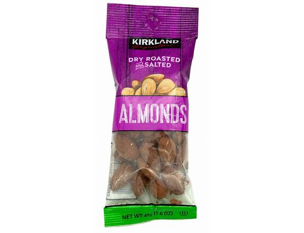 Dry roasted and salted almonds food facts
