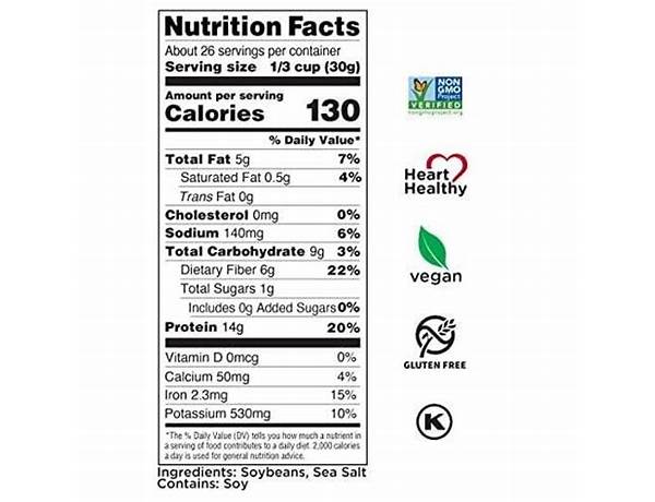 Dry roasted edamame nutrition facts