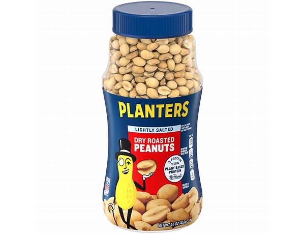 Dry roasted peanuts, lightly salted food facts