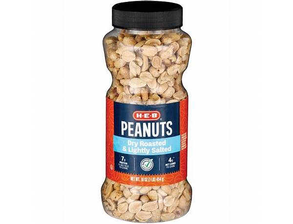 Dry roasted peanuts, lightly salted ingredients
