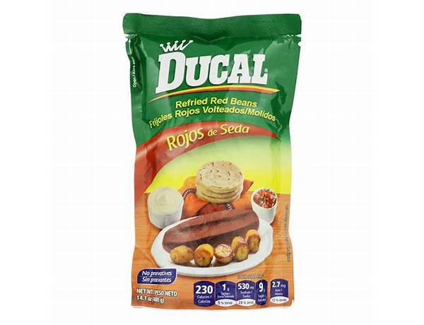 Ducal, refried beans food facts