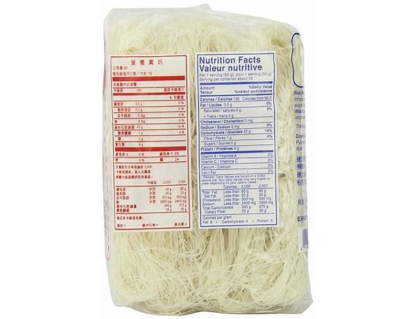 Duck flavor rice vermicelli instant noodles food facts
