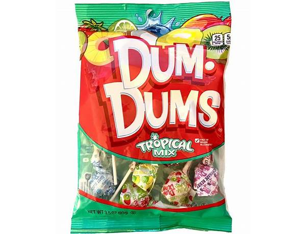 Dum dum tropical mix food facts