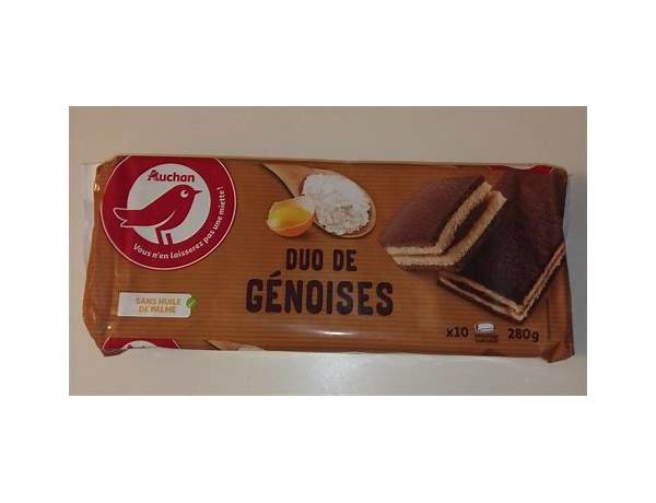 Duo de génoises food facts