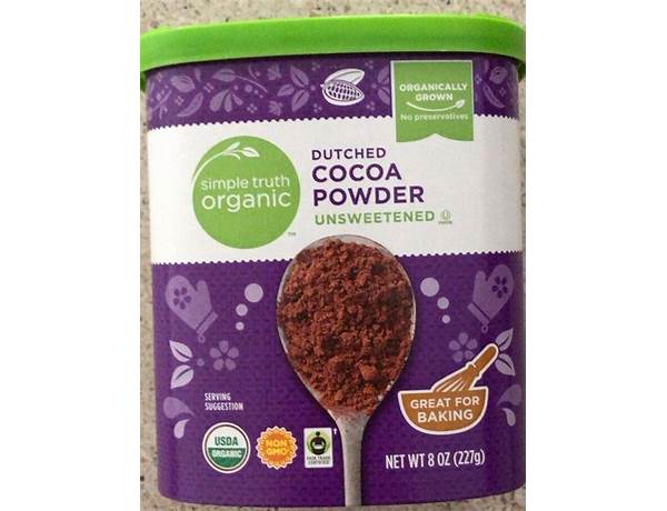 Dutched cocoa powder unsweetened food facts