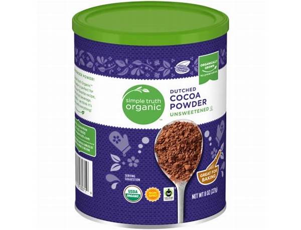 Dutched cocoa powder unsweetened ingredients
