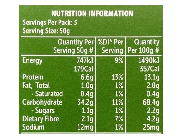 Egg lasagne sheets nutrition facts