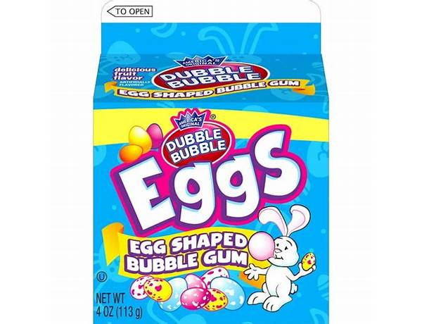 Egg shaped bubble gum food facts