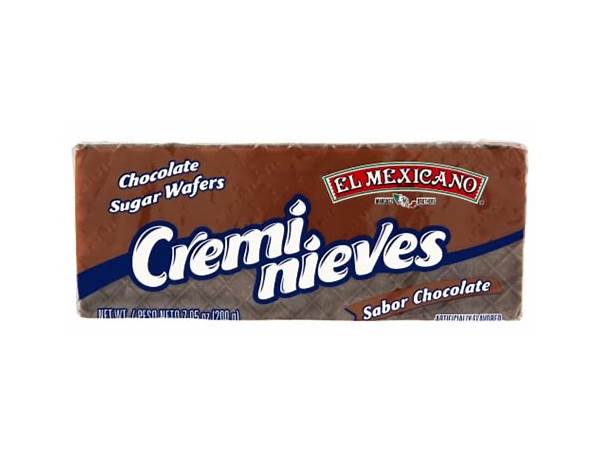 El mexicano, cremi nieves chocolate sugar wafers, chocolate ingredients