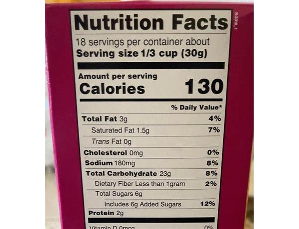 El mexicano cookies alegrias nutrition facts