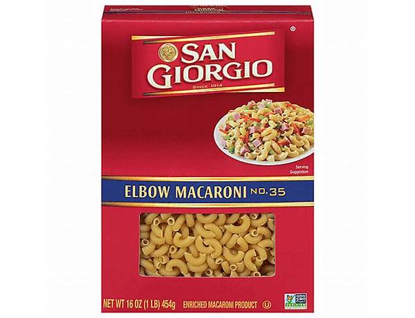 Elbow macaroni no. 35 food facts
