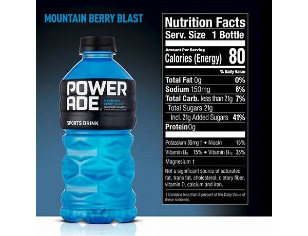 Electrolyte enhanced sports drinks w vitamins food facts