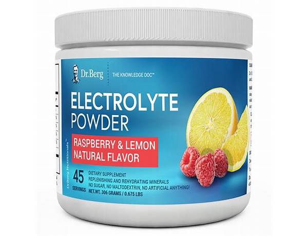 Electrolyte powder ingredients