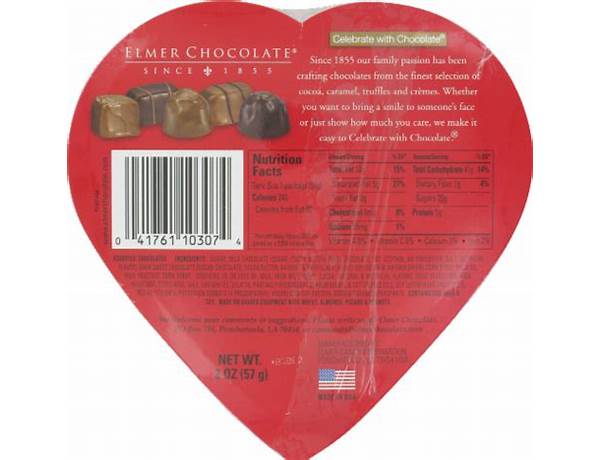 Elmer chocolate valentine's day nutrition facts