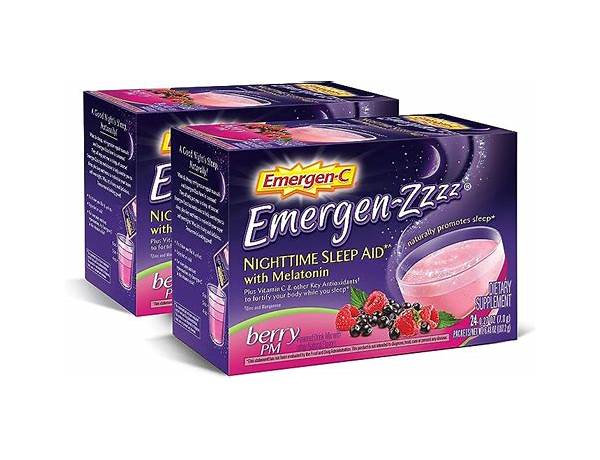 Emergen-zzzz berry pm food facts