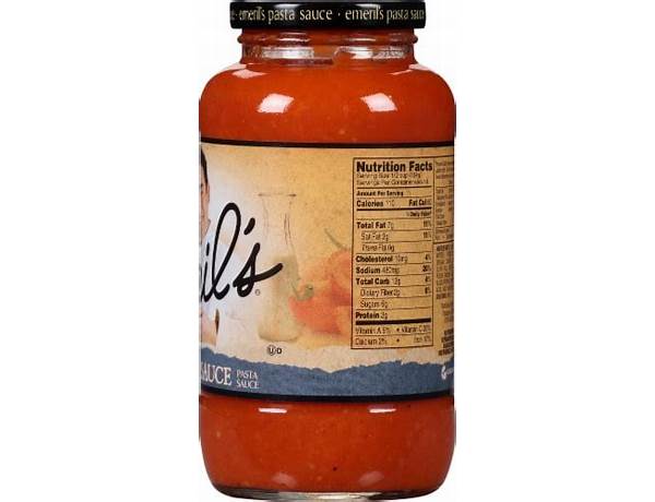 Emeril's, vodka pasta sauce nutrition facts