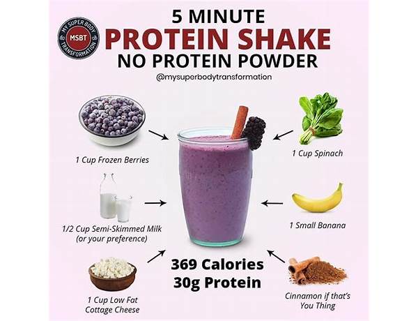 Energie 1 protein shake - ingredients