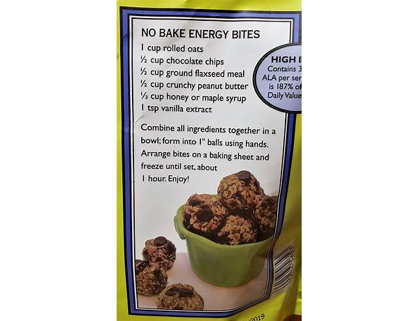Energy snack bites nutrition facts