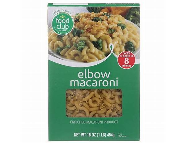 Enriched, elbow macaroni food facts