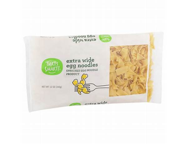 Enriched egg noodle product, extra wide egg noodles ingredients