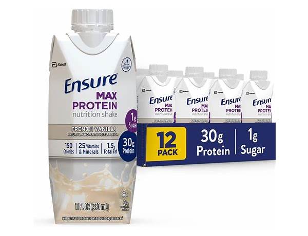Ensure max protein nutrition shake french vanilla food facts