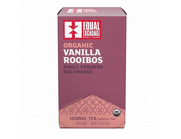 Equal exchange organic rooibos tea food facts