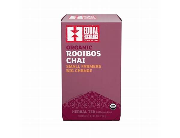 Equal exchange organic rooibos tea nutrition facts