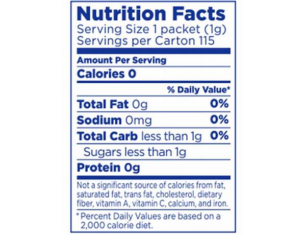 Equal plus nutrition facts