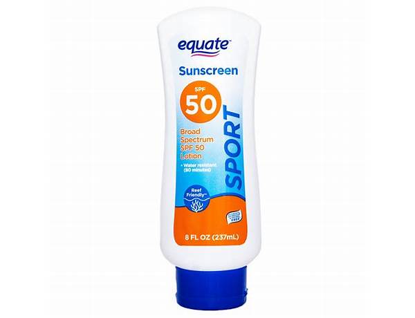 Equate sunscreen food facts