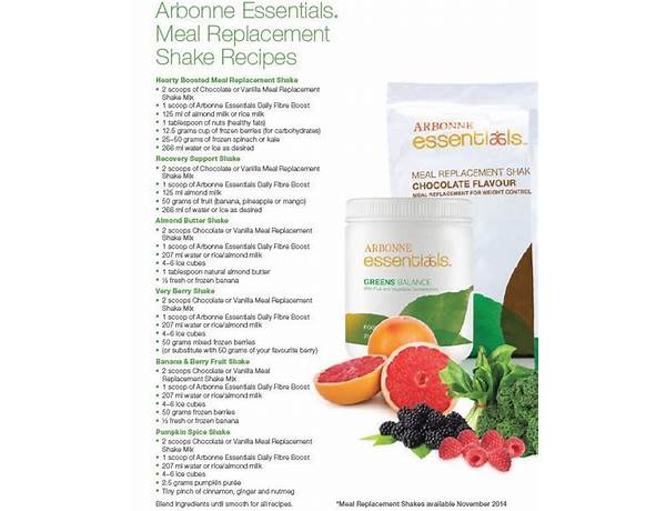 Essentialmeal meal replacement protein shake ingredients