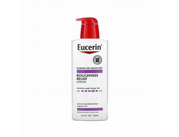 Eucerin, roughness relief lotion, fragrance free food facts