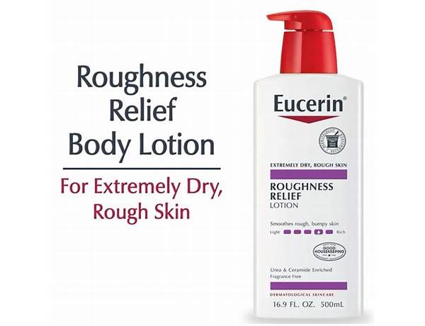 Eucerin, roughness relief lotion, fragrance free nutrition facts