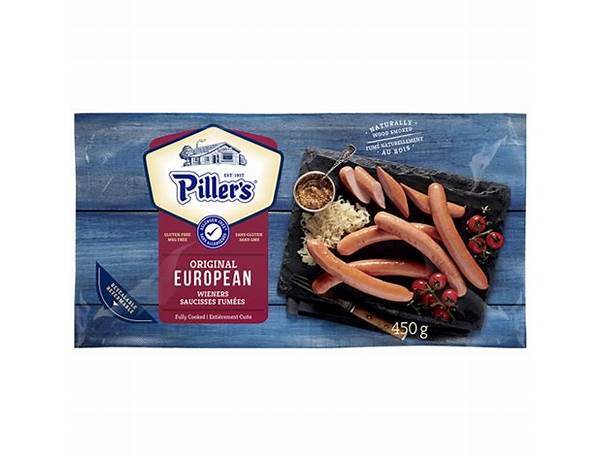 European wieners nutrition facts