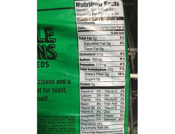 Everything bread nutrition facts
