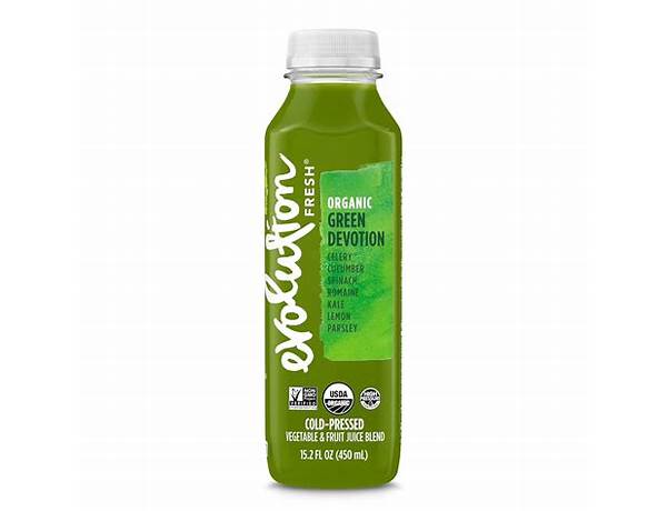 Evolution fresh, vegetable and fruit juice blend, green devotion food facts