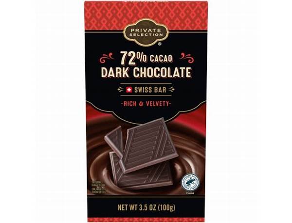 Exclusive selection 72 dark chocolate food facts