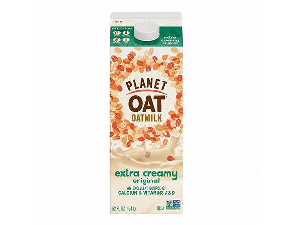 Extra creamy oatmilk original food facts