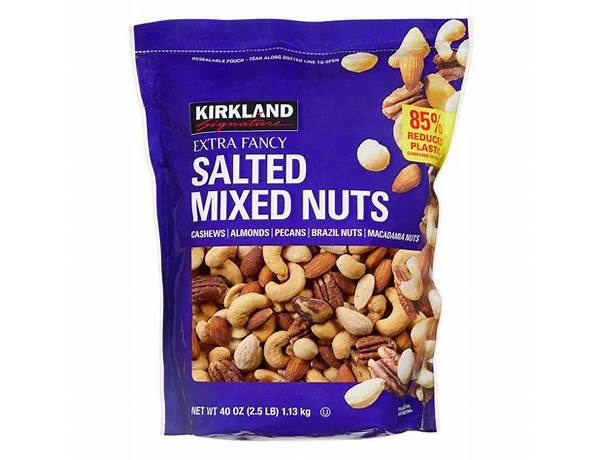 Extra fancy salted mixed nuts food facts