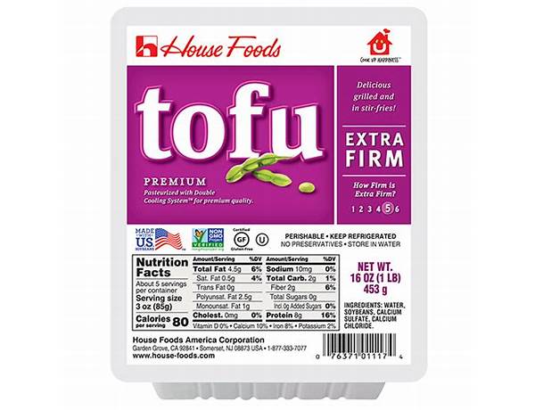 Extra firm tofu food facts