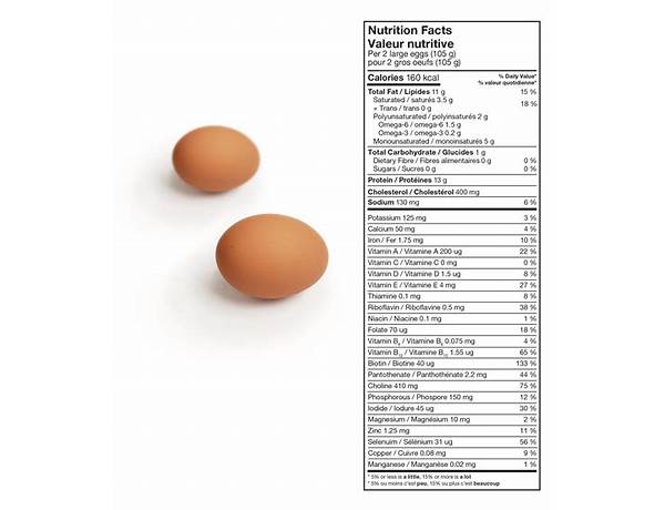 Extra large brown eggs nutrition facts