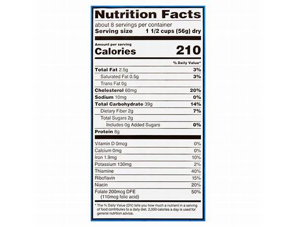 Extra wide egg noodles nutrition facts