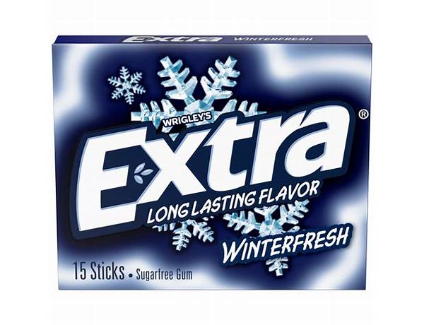 Extra winterfresh sugarfree gum nutrition facts