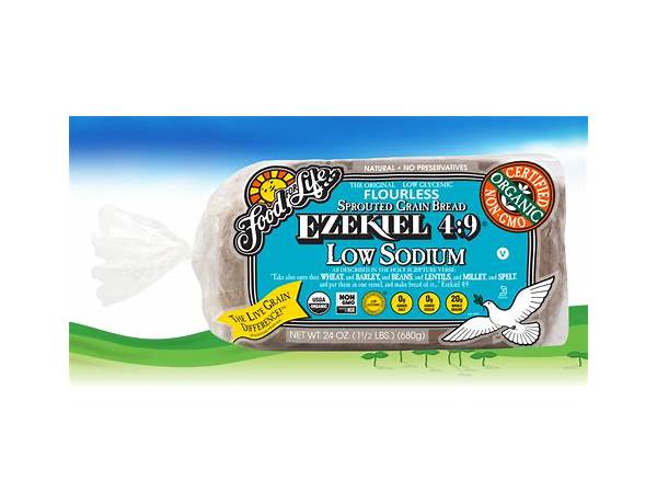 Ezekiel 4:9 low sodium sprouted whole grain bread food facts